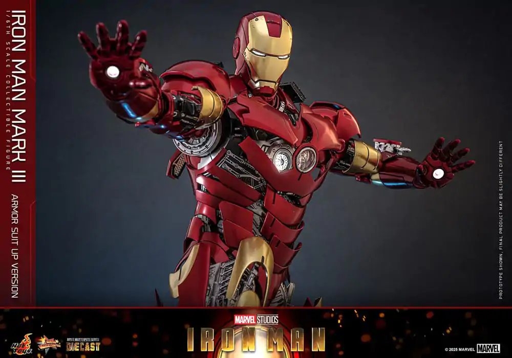 Iron Man Movie Masterpiece Diecast Action Figure 1/6 Iron Man Mark III (Armor Suit Up Version) 32 cm product photo