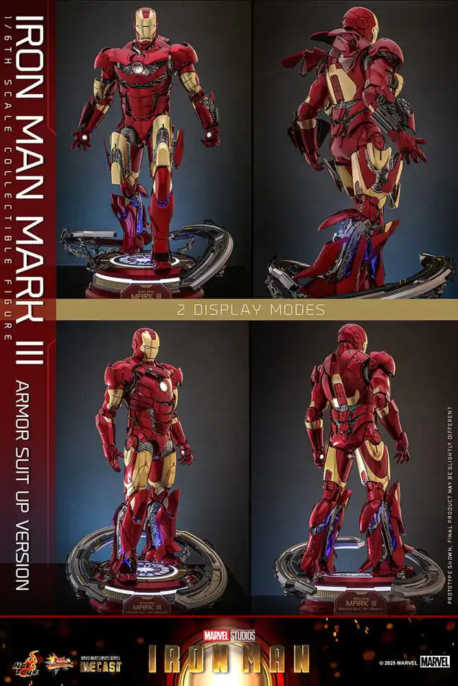 Iron Man Movie Masterpiece Diecast Action Figure 1/6 Iron Man Mark III (Armor Suit Up Version) 32 cm product photo