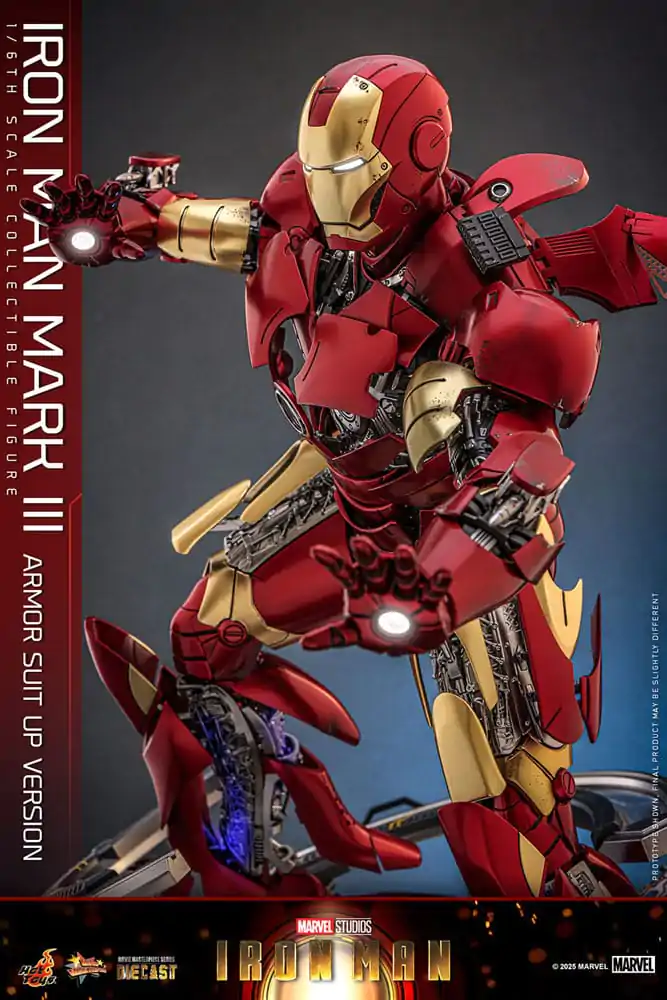 Iron Man Movie Masterpiece Diecast Action Figure 1/6 Iron Man Mark III (Armor Suit Up Version) 32 cm product photo