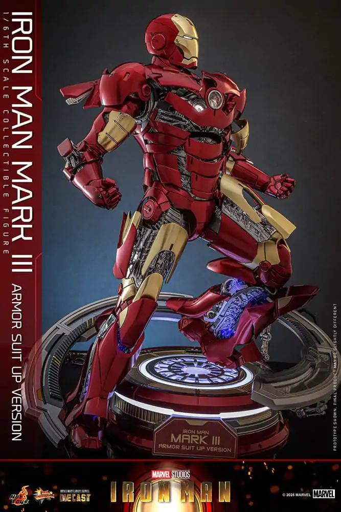 Iron Man Movie Masterpiece Diecast Action Figure 1/6 Iron Man Mark III (Armor Suit Up Version) 32 cm product photo