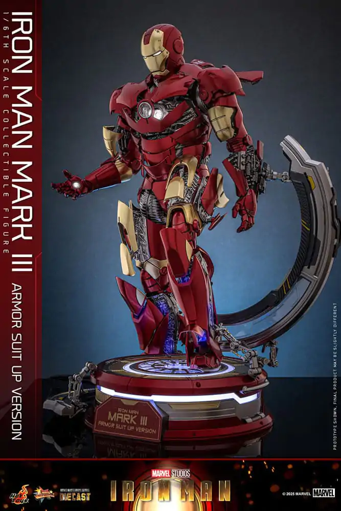 Iron Man Movie Masterpiece Diecast Action Figure 1/6 Iron Man Mark III (Armor Suit Up Version) 32 cm product photo