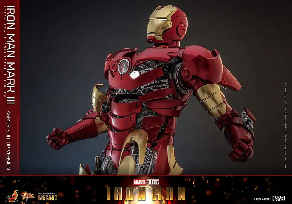 Iron Man Movie Masterpiece Diecast Action Figure 1/6 Iron Man Mark III (Armor Suit Up Version) 32 cm product photo