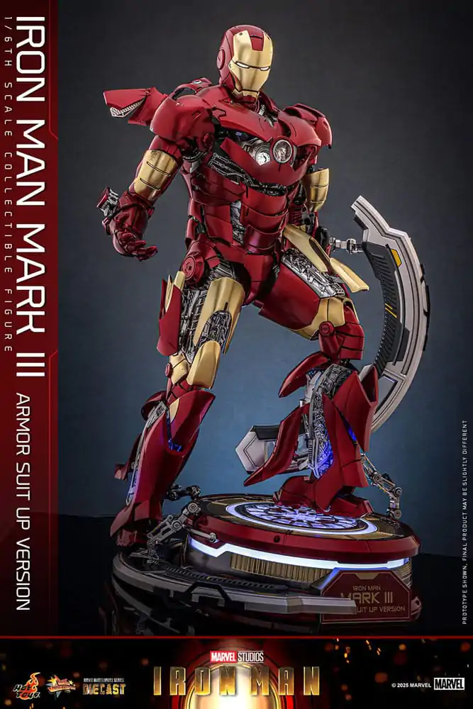 Iron Man Movie Masterpiece Diecast Action Figure 1/6 Iron Man Mark III (Armor Suit Up Version) 32 cm product photo