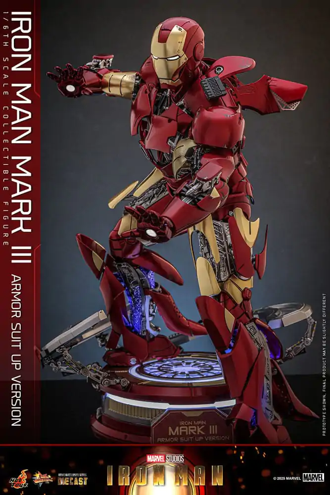 Iron Man Movie Masterpiece Diecast Action Figure 1/6 Iron Man Mark III (Armor Suit Up Version) 32 cm product photo