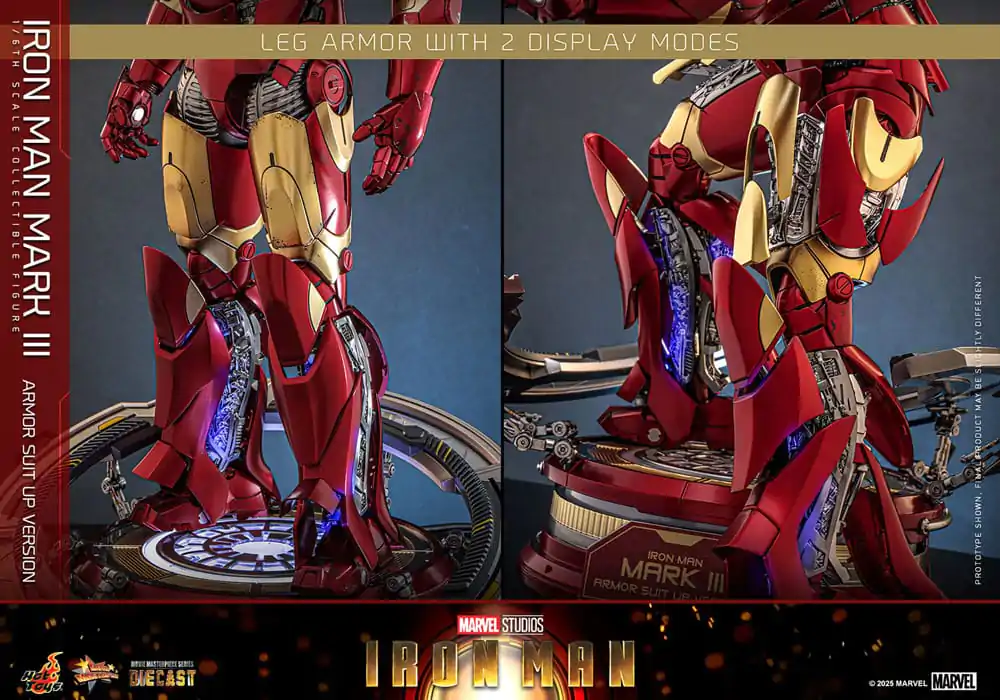 Iron Man Movie Masterpiece Diecast Action Figure 1/6 Iron Man Mark III (Armor Suit Up Version) 32 cm product photo