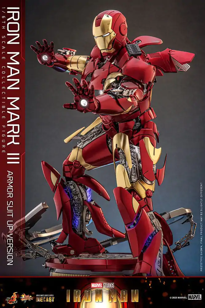 Iron Man Movie Masterpiece Diecast Action Figure 1/6 Iron Man Mark III (Armor Suit Up Version) 32 cm product photo