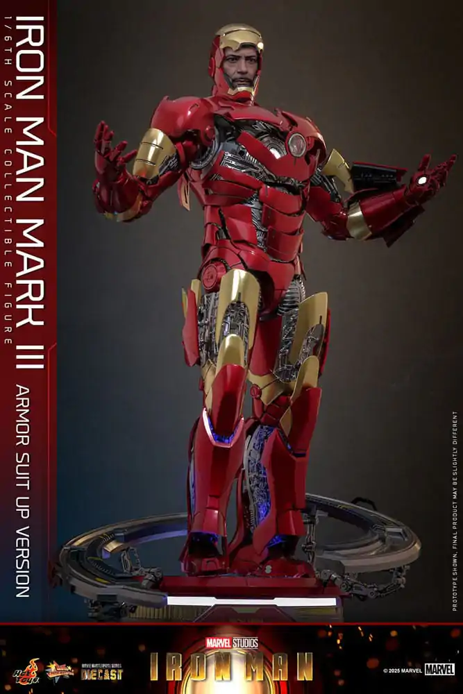 Iron Man Movie Masterpiece Diecast Action Figure 1/6 Iron Man Mark III (Armor Suit Up Version) 32 cm product photo