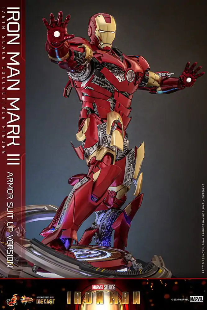 Iron Man Movie Masterpiece Diecast Action Figure 1/6 Iron Man Mark III (Armor Suit Up Version) 32 cm product photo