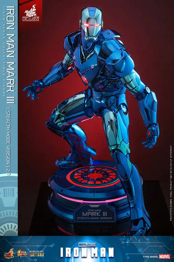 Iron Man Movie Masterpiece Diecast Action Figure 1/6 Iron Man Mark III (Stealth Mode Ver.) 2.0 Hot Toys Exclusive 33 cm product photo
