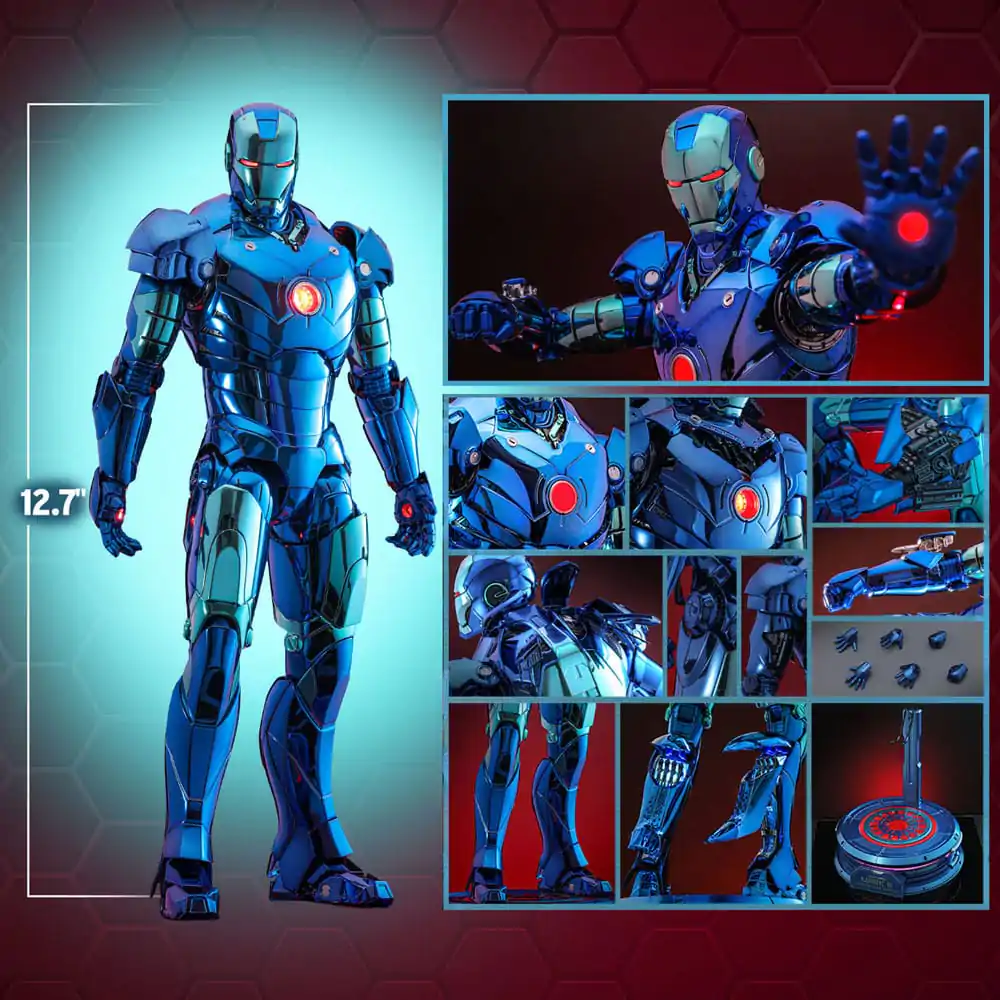 Iron Man Movie Masterpiece Diecast Action Figure 1/6 Iron Man Mark III (Stealth Mode Ver.) 2.0 Hot Toys Exclusive 33 cm product photo