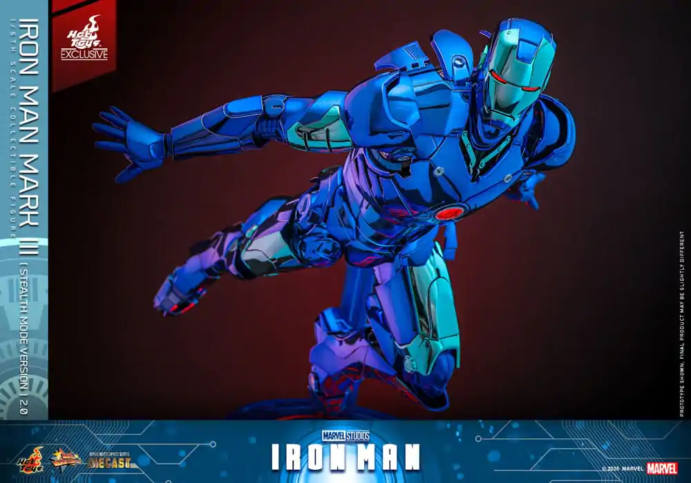 Iron Man Movie Masterpiece Diecast Action Figure 1/6 Iron Man Mark III (Stealth Mode Ver.) 2.0 Hot Toys Exclusive 33 cm product photo