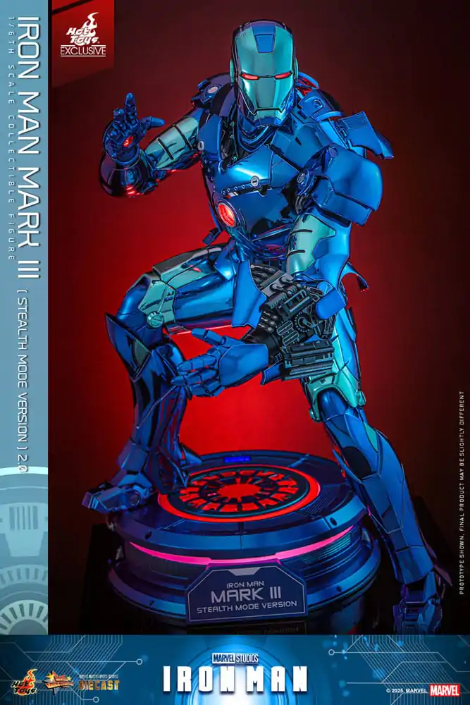 Iron Man Movie Masterpiece Diecast Action Figure 1/6 Iron Man Mark III (Stealth Mode Ver.) 2.0 Hot Toys Exclusive 33 cm product photo