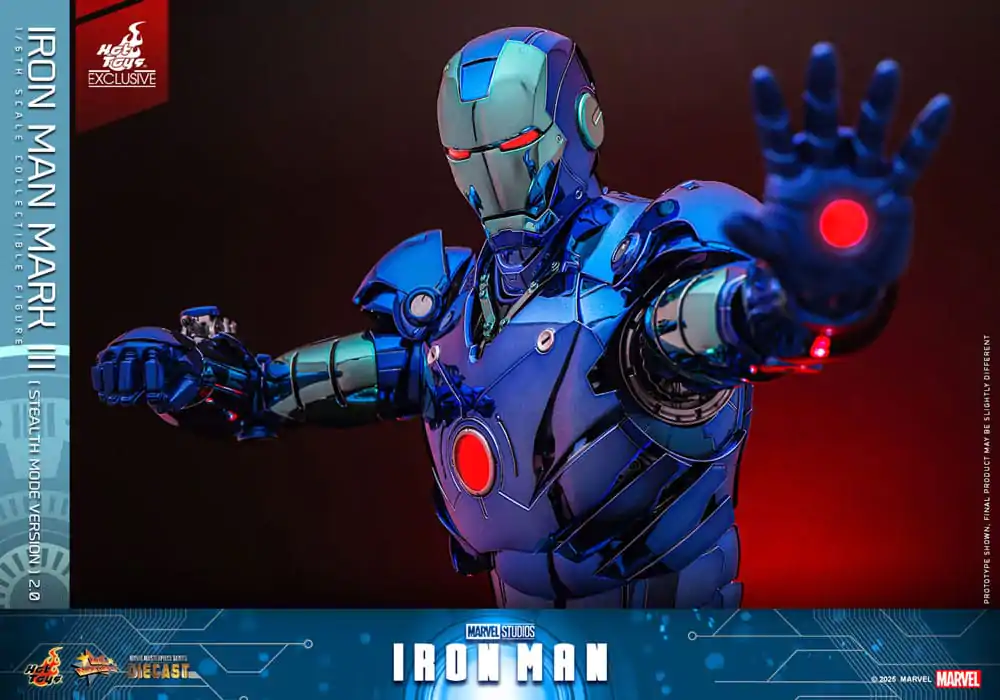 Iron Man Movie Masterpiece Diecast Action Figure 1/6 Iron Man Mark III (Stealth Mode Ver.) 2.0 Hot Toys Exclusive 33 cm product photo