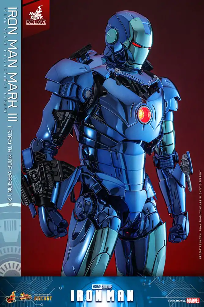 Iron Man Movie Masterpiece Diecast Action Figure 1/6 Iron Man Mark III (Stealth Mode Ver.) 2.0 Hot Toys Exclusive 33 cm product photo
