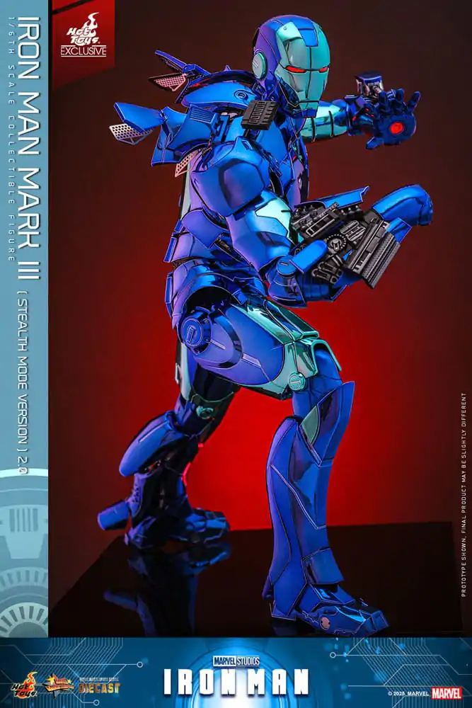 Iron Man Movie Masterpiece Diecast Action Figure 1/6 Iron Man Mark III (Stealth Mode Ver.) 2.0 Hot Toys Exclusive 33 cm product photo