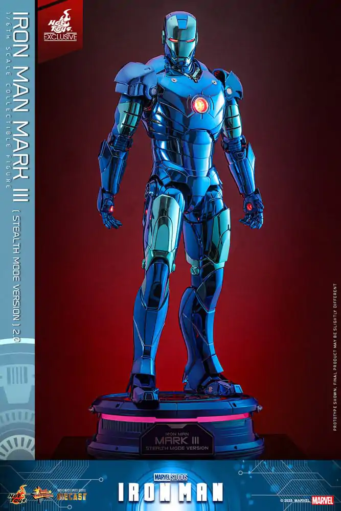 Iron Man Movie Masterpiece Diecast Action Figure 1/6 Iron Man Mark III (Stealth Mode Ver.) 2.0 Hot Toys Exclusive 33 cm product photo