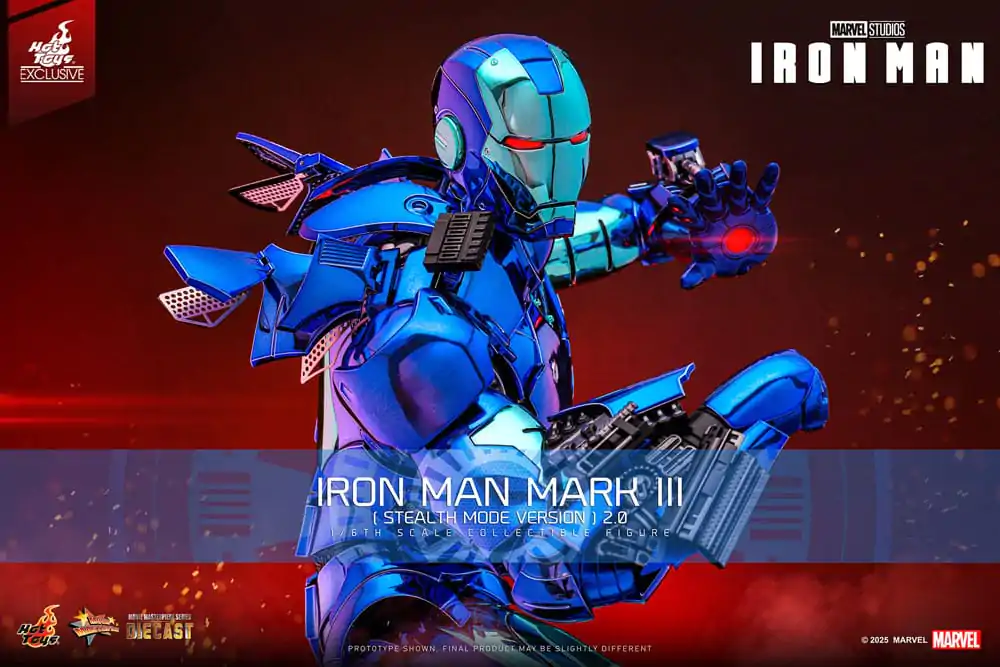 Iron Man Movie Masterpiece Diecast Action Figure 1/6 Iron Man Mark III (Stealth Mode Ver.) 2.0 Hot Toys Exclusive 33 cm product photo
