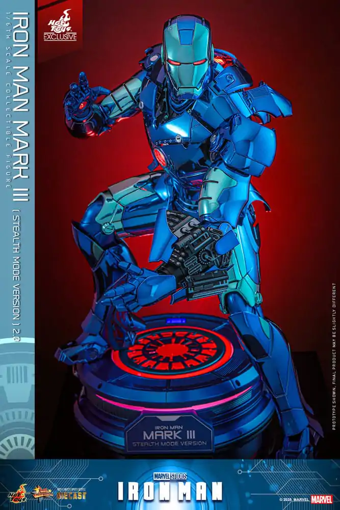 Iron Man Movie Masterpiece Diecast Action Figure 1/6 Iron Man Mark III (Stealth Mode Ver.) 2.0 Hot Toys Exclusive 33 cm product photo