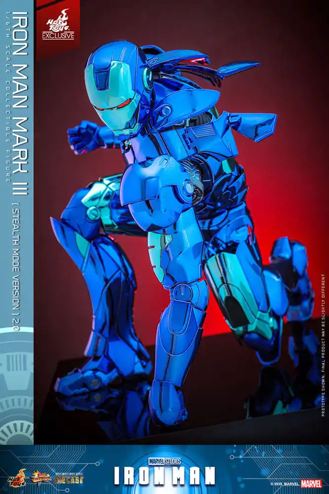 Iron Man Movie Masterpiece Diecast Action Figure 1/6 Iron Man Mark III (Stealth Mode Ver.) 2.0 Hot Toys Exclusive 33 cm product photo