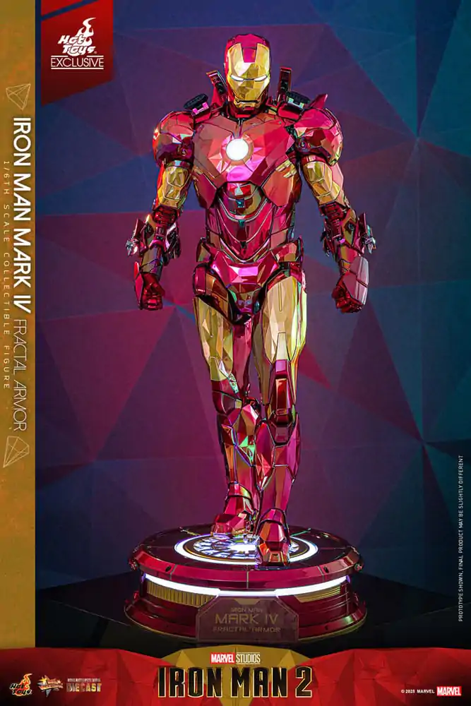 Iron Man Movie Masterpiece Diecast Action Figure 1/6 Iron Man Mark VI (Fractal Armor) Hot Toys Exclusive 33 cm product photo