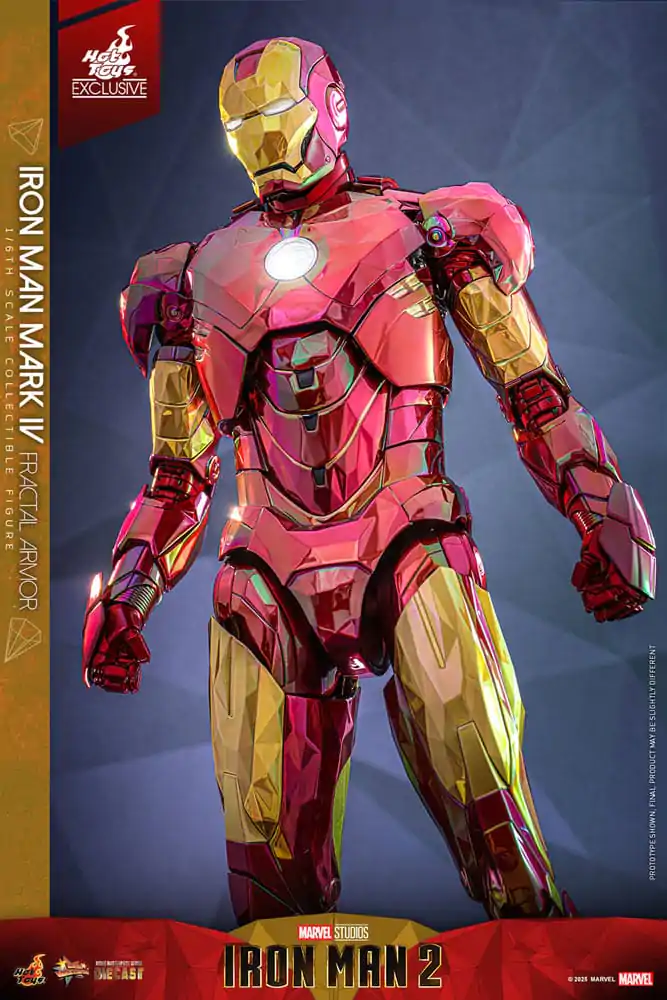 Iron Man Movie Masterpiece Diecast Action Figure 1/6 Iron Man Mark VI (Fractal Armor) Hot Toys Exclusive 33 cm product photo
