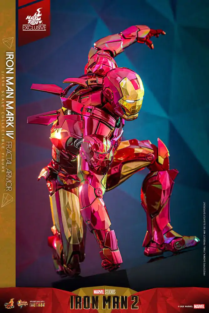 Iron Man Movie Masterpiece Diecast Action Figure 1/6 Iron Man Mark VI (Fractal Armor) Hot Toys Exclusive 33 cm product photo
