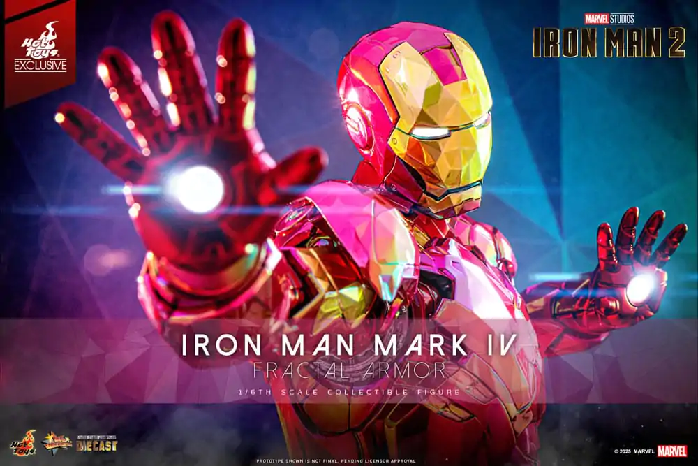Iron Man Movie Masterpiece Diecast Action Figure 1/6 Iron Man Mark VI (Fractal Armor) Hot Toys Exclusive 33 cm product photo