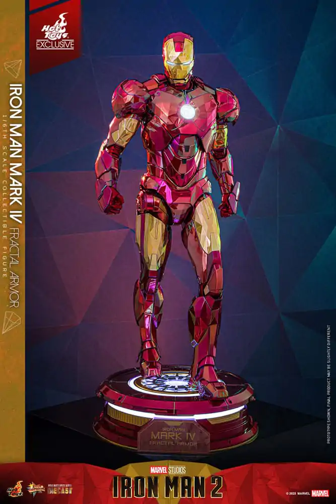 Iron Man Movie Masterpiece Diecast Action Figure 1/6 Iron Man Mark VI (Fractal Armor) Hot Toys Exclusive 33 cm product photo