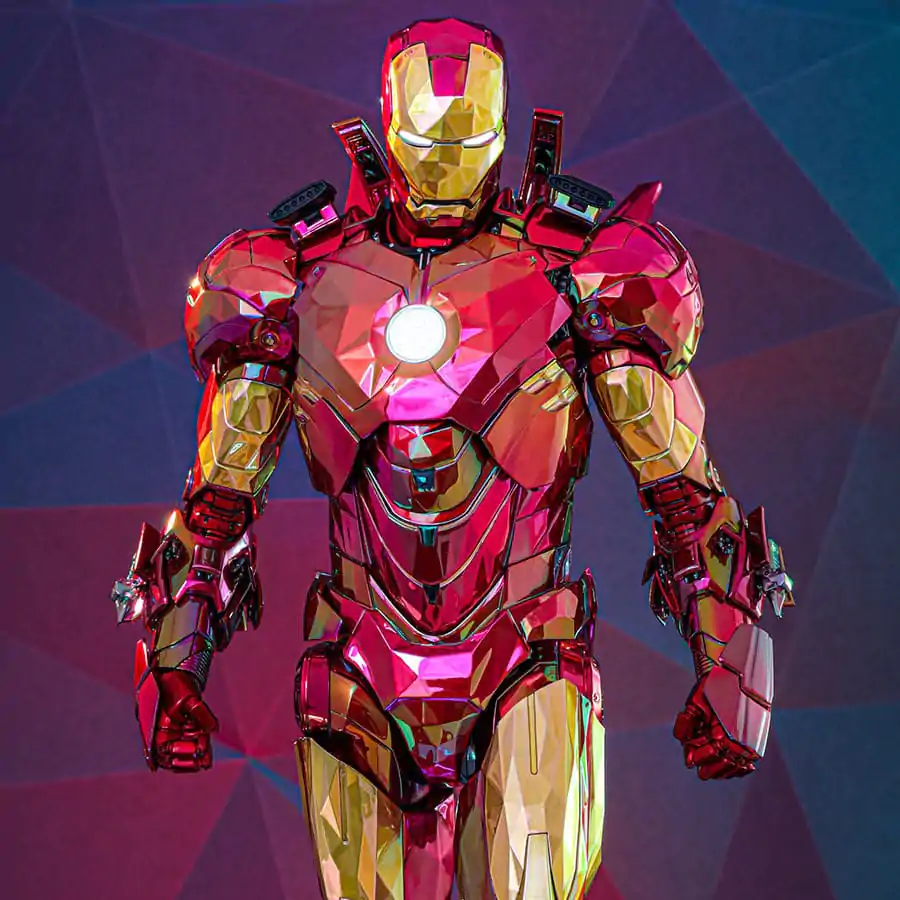 Iron Man Movie Masterpiece Diecast Action Figure 1/6 Iron Man Mark VI (Fractal Armor) Hot Toys Exclusive 33 cm product photo
