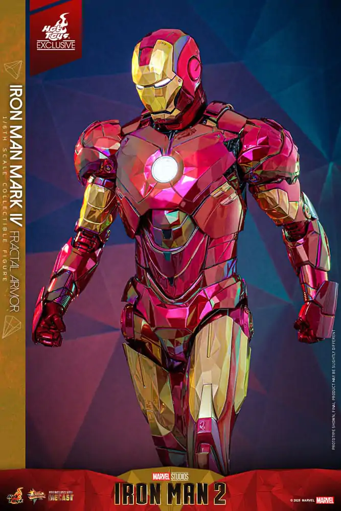 Iron Man Movie Masterpiece Diecast Action Figure 1/6 Iron Man Mark VI (Fractal Armor) Hot Toys Exclusive 33 cm product photo