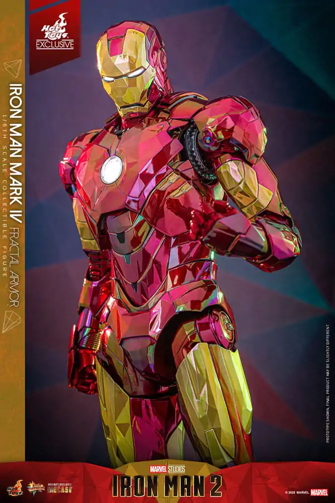 Iron Man Movie Masterpiece Diecast Action Figure 1/6 Iron Man Mark VI (Fractal Armor) Hot Toys Exclusive 33 cm product photo