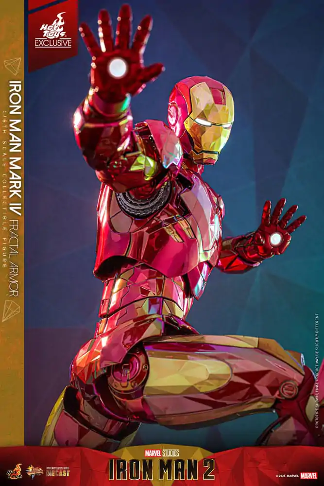 Iron Man Movie Masterpiece Diecast Action Figure 1/6 Iron Man Mark VI (Fractal Armor) Hot Toys Exclusive 33 cm product photo