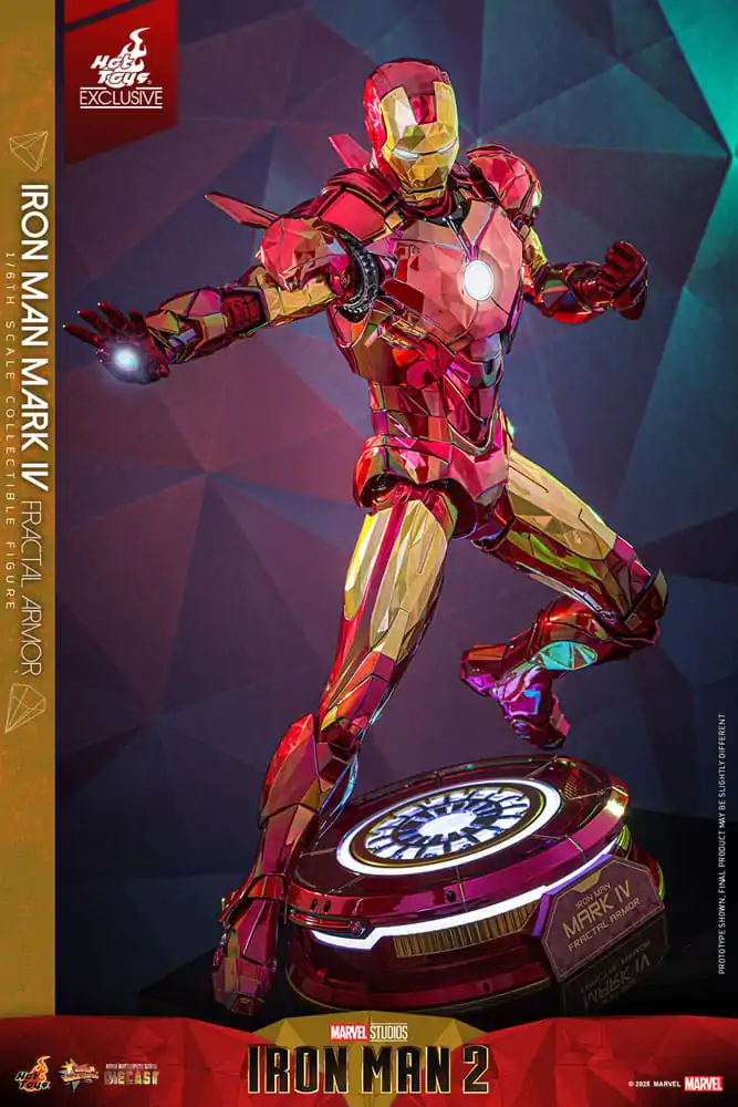 Iron Man Movie Masterpiece Diecast Action Figure 1/6 Iron Man Mark VI (Fractal Armor) Hot Toys Exclusive 33 cm product photo
