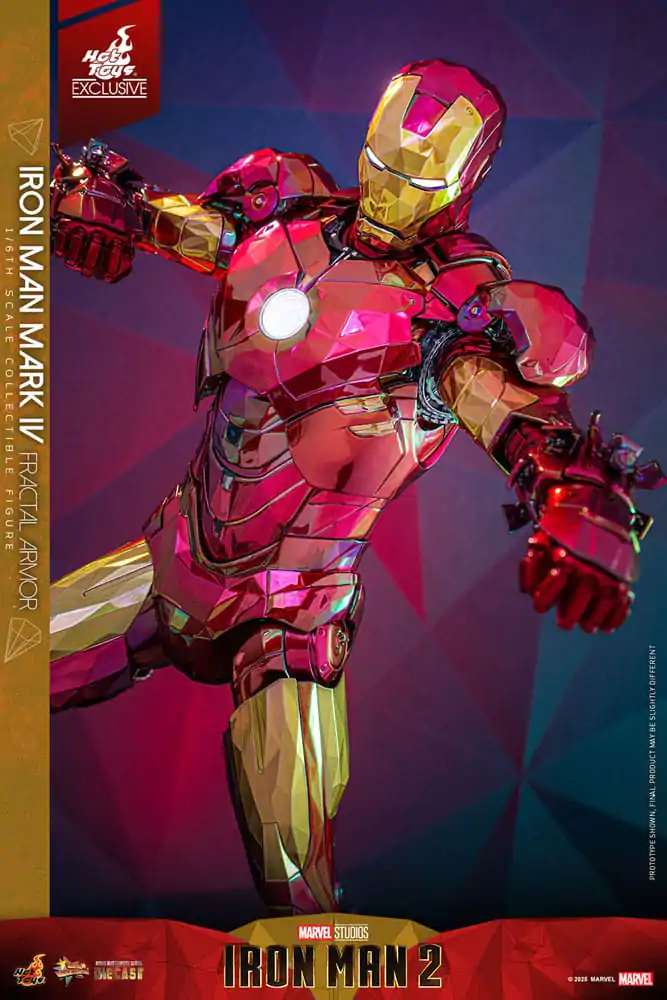 Iron Man Movie Masterpiece Diecast Action Figure 1/6 Iron Man Mark VI (Fractal Armor) Hot Toys Exclusive 33 cm product photo