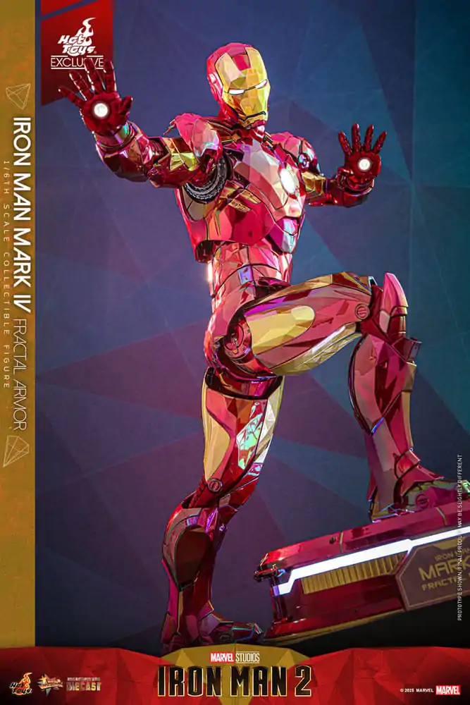 Iron Man Movie Masterpiece Diecast Action Figure 1/6 Iron Man Mark VI (Fractal Armor) Hot Toys Exclusive 33 cm product photo