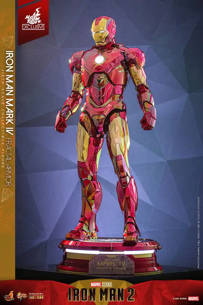 Iron Man Movie Masterpiece Diecast Action Figure 1/6 Iron Man Mark VI (Fractal Armor) Hot Toys Exclusive 33 cm product photo