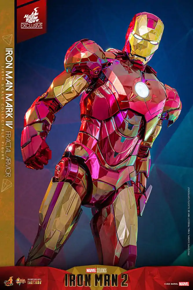 Iron Man Movie Masterpiece Diecast Action Figure 1/6 Iron Man Mark VI (Fractal Armor) Hot Toys Exclusive 33 cm product photo