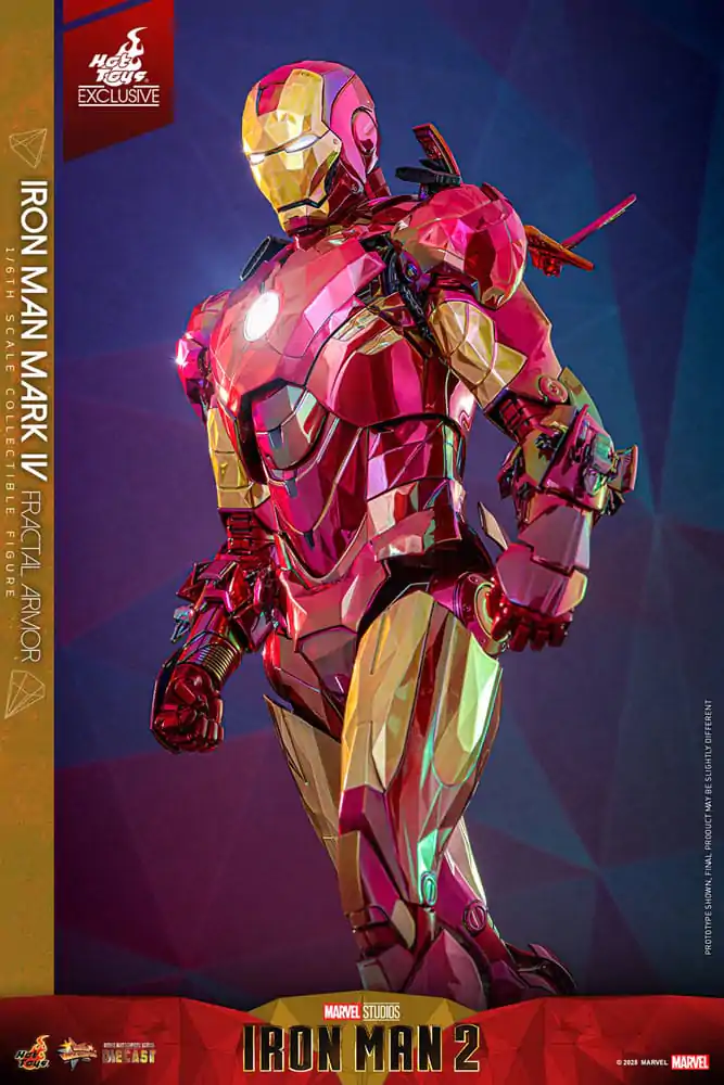 Iron Man Movie Masterpiece Diecast Action Figure 1/6 Iron Man Mark VI (Fractal Armor) Hot Toys Exclusive 33 cm product photo