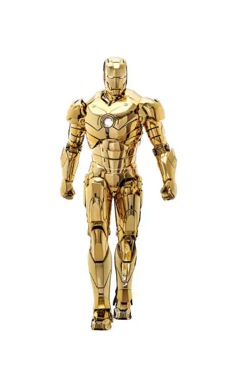 Iron Man Movie Masterpiece Diecast Action Figure 1/6 Iron Man Mark III (Gold Color Version) Hot Toys Exclusive 33 cm product photo