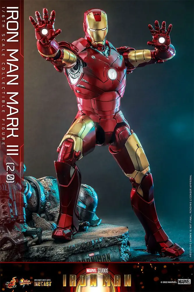 Iron Man Movie Masterpiece Series Diecast Action Figure 1/6 Iron Man Mark III (2.0) 32 cm product photo