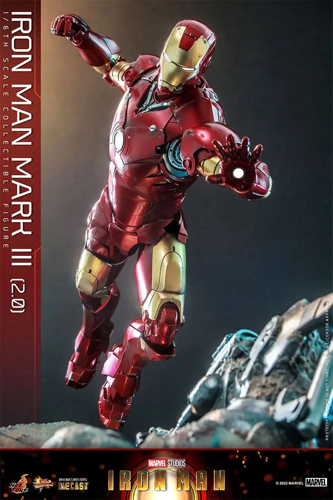 Iron Man Movie Masterpiece Series Diecast Action Figure 1/6 Iron Man Mark III (2.0) 32 cm product photo