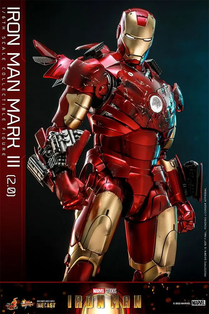 Iron Man Movie Masterpiece Series Diecast Action Figure 1/6 Iron Man Mark III (2.0) 32 cm product photo