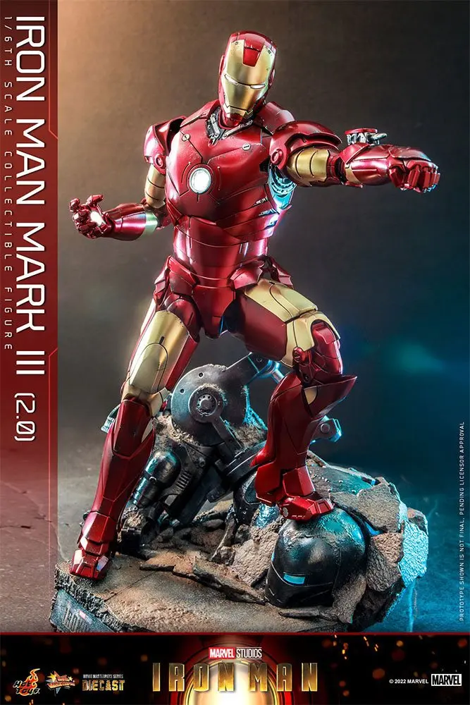 Iron Man Movie Masterpiece Series Diecast Action Figure 1/6 Iron Man Mark III (2.0) 32 cm product photo
