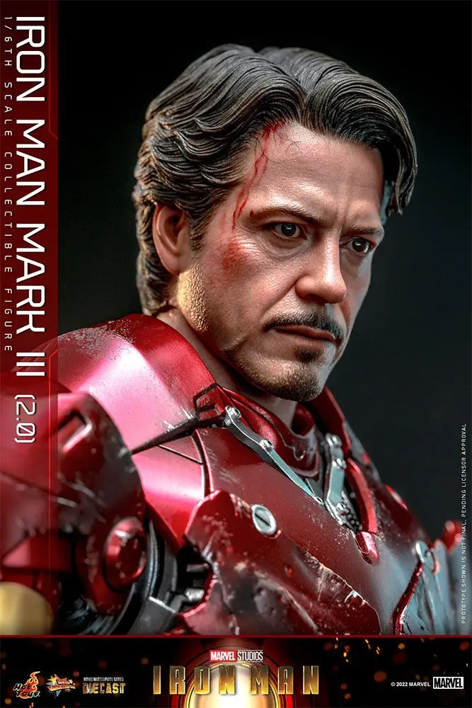 Iron Man Movie Masterpiece Series Diecast Action Figure 1/6 Iron Man Mark III (2.0) 32 cm product photo