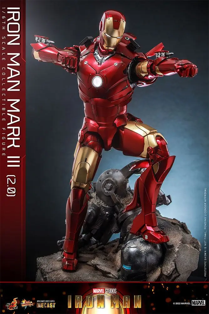 Iron Man Movie Masterpiece Series Diecast Action Figure 1/6 Iron Man Mark III (2.0) 32 cm product photo