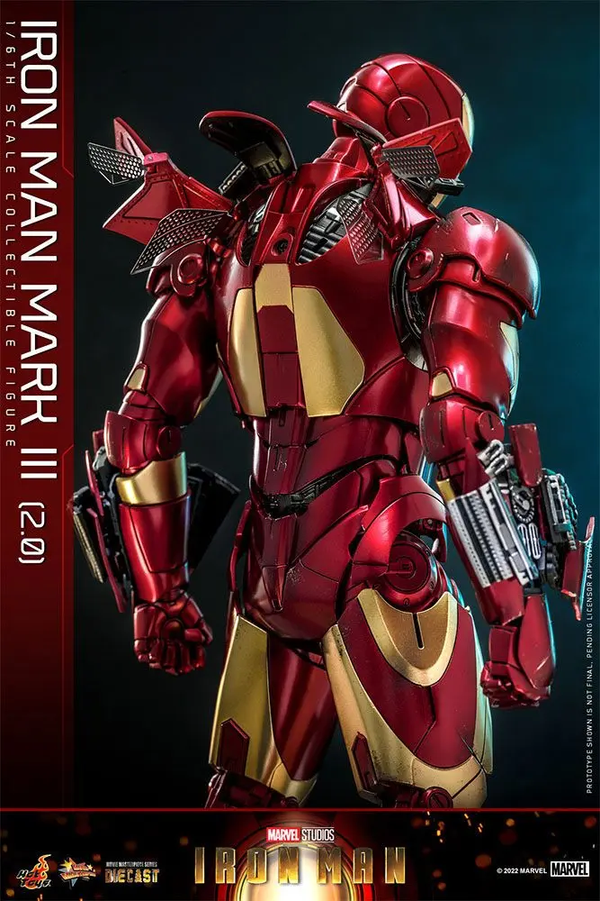 Iron Man Movie Masterpiece Series Diecast Action Figure 1/6 Iron Man Mark III (2.0) 32 cm product photo