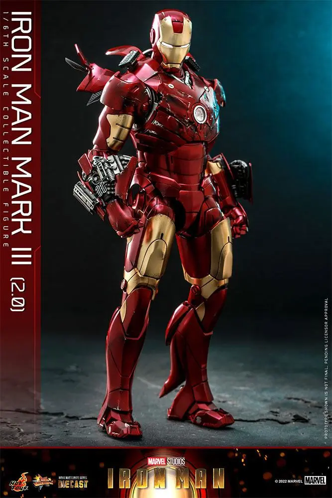 Iron Man Movie Masterpiece Series Diecast Action Figure 1/6 Iron Man Mark III (2.0) 32 cm product photo