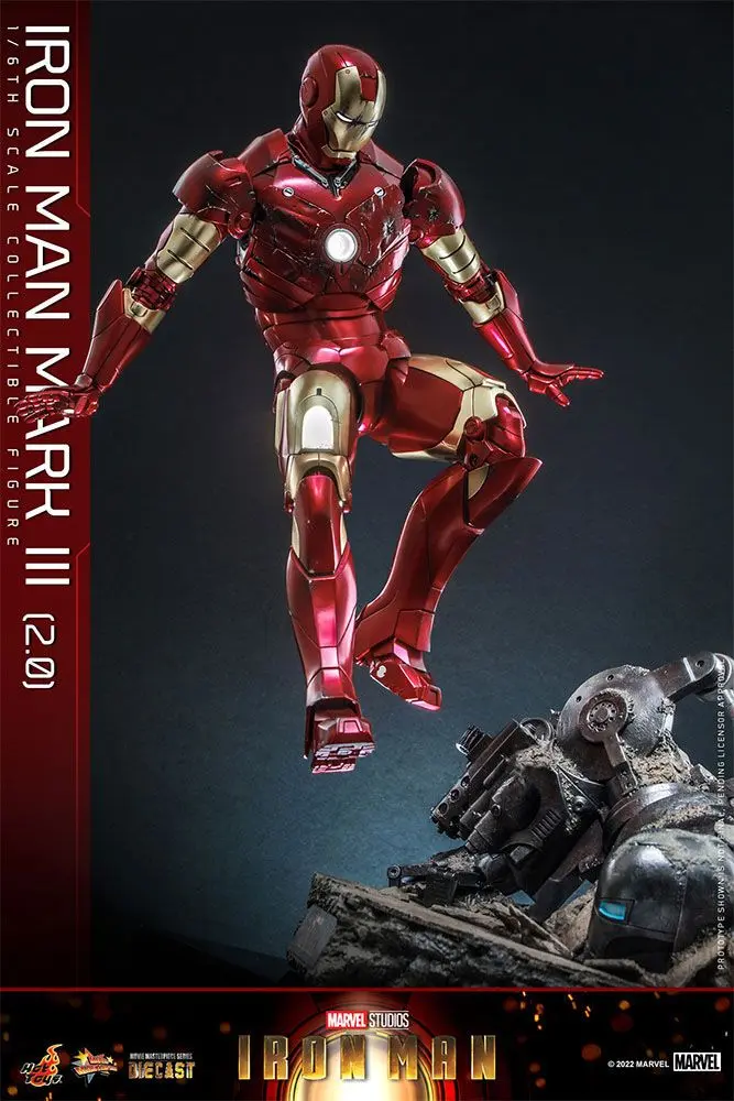 Iron Man Movie Masterpiece Series Diecast Action Figure 1/6 Iron Man Mark III (2.0) 32 cm product photo