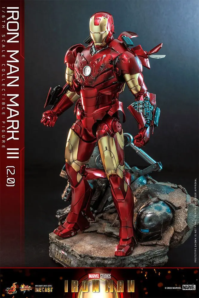 Iron Man Movie Masterpiece Series Diecast Action Figure 1/6 Iron Man Mark III (2.0) 32 cm product photo