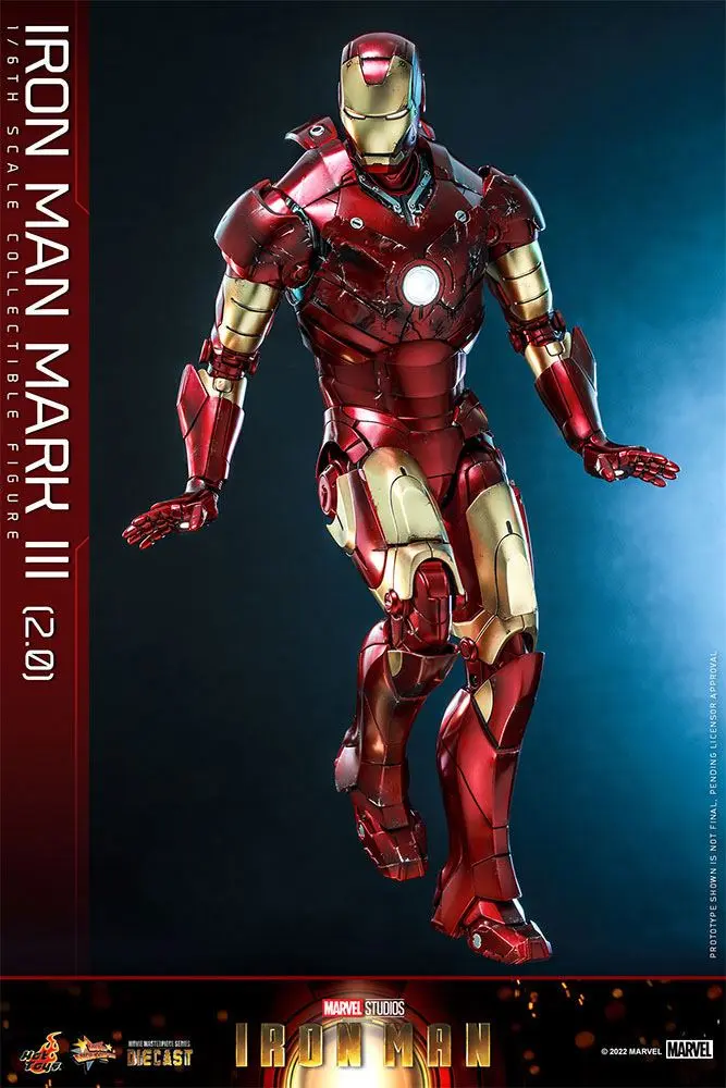 Iron Man Movie Masterpiece Series Diecast Action Figure 1/6 Iron Man Mark III (2.0) 32 cm product photo